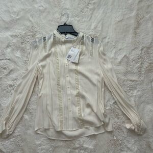 & Other Stories Cream Button-Up Blouse